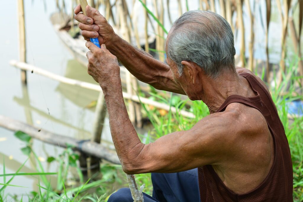 old man, fishing, rural, muscle, muscle, muscle, muscle, muscle, muscle